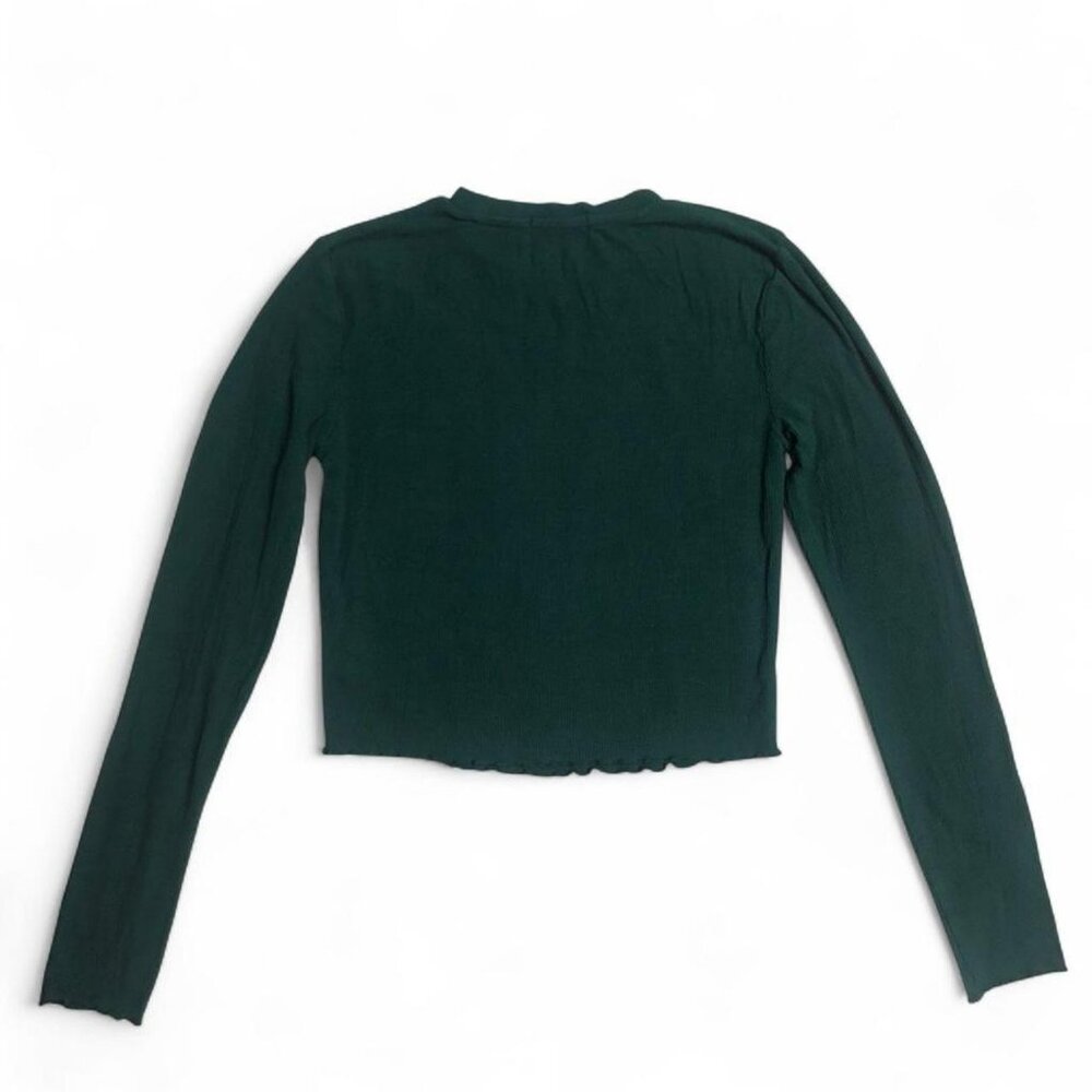 SWS Teal Ribbed Crop Top - Picture 4 of 4
